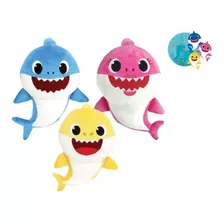 Kit 3 Pelúcia Baby Shark Musical - Amarelo Azul Rosa