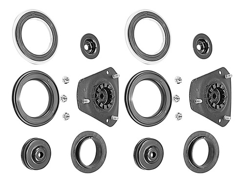 Silhouette 97-05 2 Bases De Amortiguador Monroe Strut-mate Foto 4