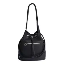 Cartera Hobo Pm Complementos Bolsito Marinero Diseño Liso De Cuero Sintético Negra Con Correa De Hombro Negra Asas Color Negro