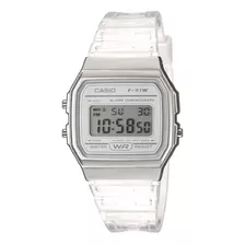 Reloj Casio Retro F91 Gris Edicion Skeleton Cronometro