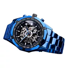 Reloj Tourbillon Automático Acero Inoxidable No Pilas Azul