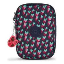 Kipling Estuche Impreso Con 100 Bolígrafos Y Corazones Tie.