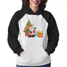 Moletom Feminino Natal Papai Noel Blusa Frio