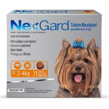 Antipulgas E Carrapatos Cães Nexgard P De 2 A 4kg Tablete