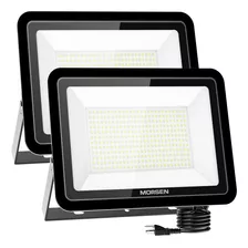 Morsen Paquete De 2 Luces Led De 300 W, Luces De Seguridad .