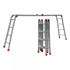 Escada Alumínio Portatil Multifuncional 4 X 4 Degraus - Mor