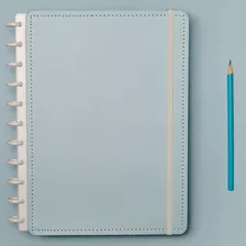 Caderno Inteligente 80f Grande Pastel Azul