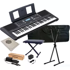 Kit De Teclado Yamaha Psr-e373 + Atril Silla Estuche Pedal +