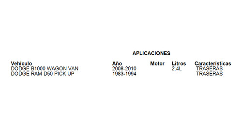 Zapatas De Freno Traseras B1000 Wagon Van 2008-2010 2.4l Foto 3