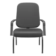 Cadeira Operativa Plus Size Dialogo Fixa 4 Pés Pt Plaxmetal