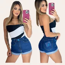  Short Jeans Feminino Sal E Pimenta Com Lycra Original 