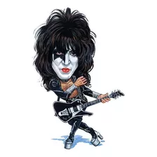 Adesivo Caricatura Paul Stanley - Art & Decor 30 Cm X 42 Cm