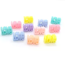 Miçanga Palavra Love Entremeio Pulseira 11x16mm - 50 Peças