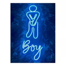 Letrero Led Neon Baño Hombre Wc 17*40cm Luminoso