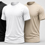 Kit 3 Camisetas Básicas 100% Algodão Masculina Premium Daily
