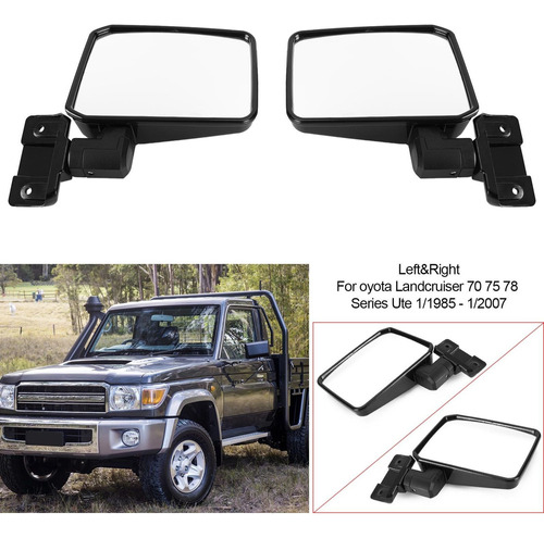 Fwefww Par Espejos Puerta Pa Toyota Landcruiser 70 75 78 Foto 3