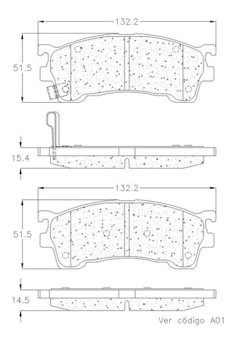 Balata Grc Delantera Mazda Mx-6 1994-1997 Foto 2