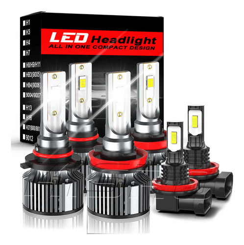 Kit Faros Luz Led 9005 H11 H8 30000lm Para Honda Alta/baja