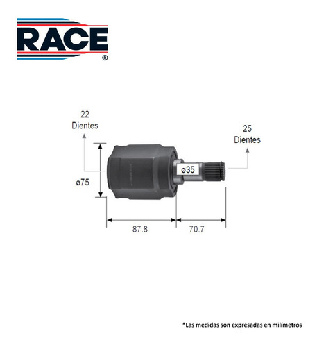 Espiga L/caja Izq-der Honda City 1.5l 2015-2020 Race Foto 2