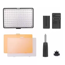 Luz Led Para Dslr 160 Leds + Bateria F550 + Carregador Cor Da Estrutura Preto Cor Da Luz Branco-frio 110v/220v