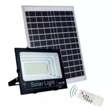 Foco Solar 300w Con Panel Solar Y Con Control-exteriores Color De La Carcasa Negro