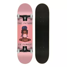 Skate Montado Profissional Cisco Feminino Gum Abec 5