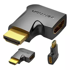 Adaptador Hdmi - 90º Graus L Macho X Fêmea 1.4 P/ Tv Painel