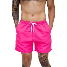 Bermuda Short Praia Liso Masculino Mauricinho Várias Cores