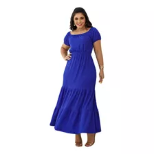 Vestido Feminino Longo Moda Evangélica Plus Size