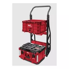 Carro Organizador Milwaukee Packout Plegable 180kg 4822-8415 Color Negro Y Rojo