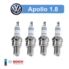Jogo 4 Vela Bosch Volkswagen Apollo 1.8 8v 1990-1992