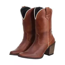 Botas Texanas Country Cuero Femenina