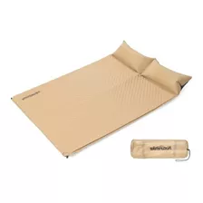 Colchoneta Autoinflable Doble Con Almohada Naturehike Color Dorado