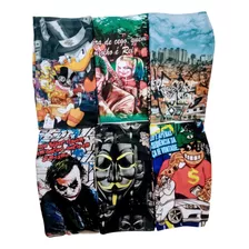 Kit /5 Bermudas Top Tio Patinhas,coringa,metralhas,caveiras