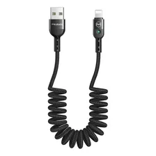 Cable Usb A - Lightning Para iPhone Espiral Retractil 1.8m