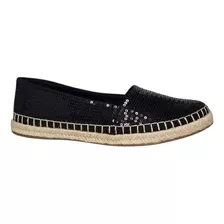 Espadrille Feminino Valentina Flat Sola Baixa Paetê Casual