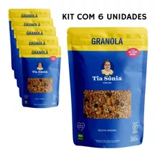 Kit 6 Granola Tradicional Castanha Coco Fruta 200g Cada Sôni