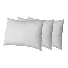 Travesseiro Herval Fibra, 40x60 Cm, Branco - 3 Unidades