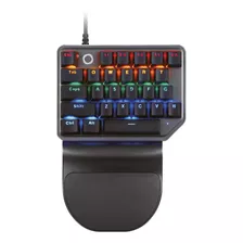 Teclado Gamer Una Mano Nibio One Mecanico Luces Rgb Switch