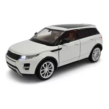 Miniatura Land Rover Evoque Branco Acende Luz E Som 1:32