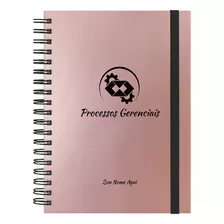 Caderno Colegial + Personalizado Profissões Rosê Gold 10 Mat