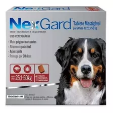 Antipulgas Nexgard Para Cães De 25,1 A 50kg 1 Comp Full 