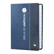 Biblia De América Manual, Azul Flexible Con Uñeros