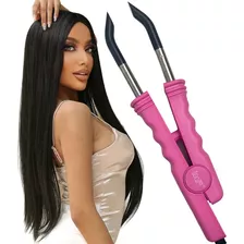 Pinça Reta Aplicação Queratina Mega Hair Bivolt Pink