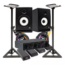 Trumix Complete 7 Studio Monitor Bundle With Stands