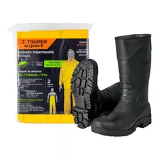 Kit Para Lluvia, Impermeable Completo M + Botas #25, Truper