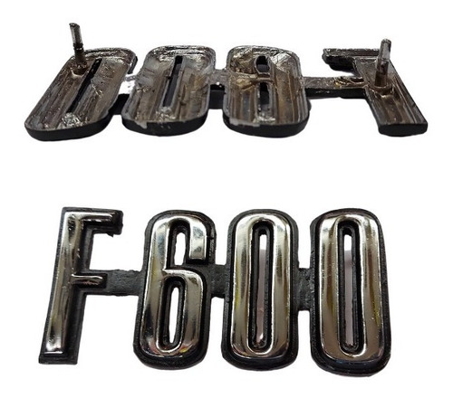 Ford F-600 Camin Kit Espejos Metalicos Cromados Y Emblemas Foto 6