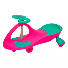 Carrinho Gira Gira Volante Super Car Pink Roda Led Até 100kg