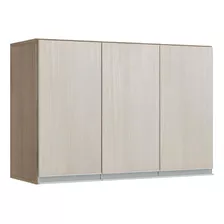 Armário Aéreo Karen 90cm 3 Portas - Peternella Móveis Cor Malbec/avelã