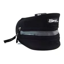 Bolsa De Selim Bike Nylon Preta Com Refletivo